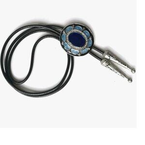 Western Blue Bolo Tie